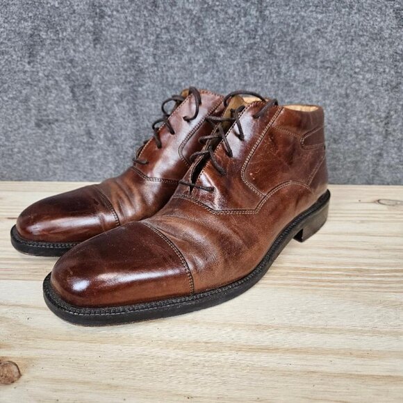 Johnston & Murphy Leather Cellini Chukka Boots Brown 9.5M - Picture 6 of 14